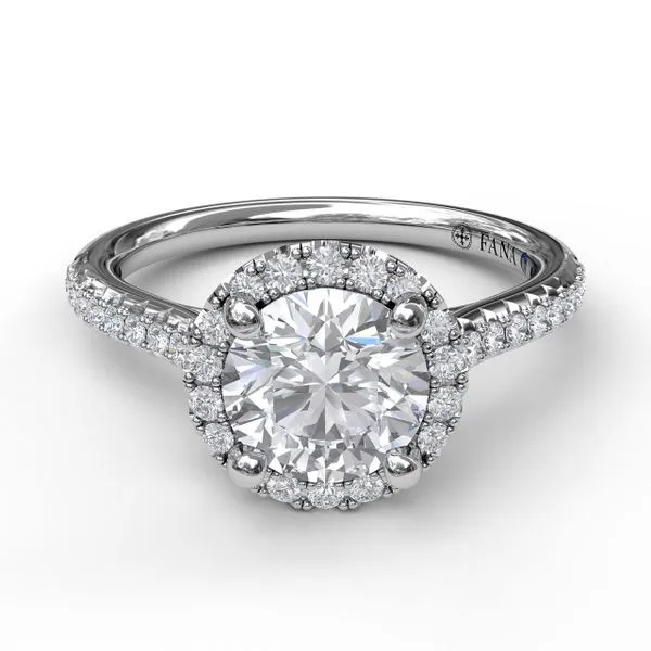 Fana Halo Engagement Ring Setting Peter & Co. Jewelers Avon Lake, OH