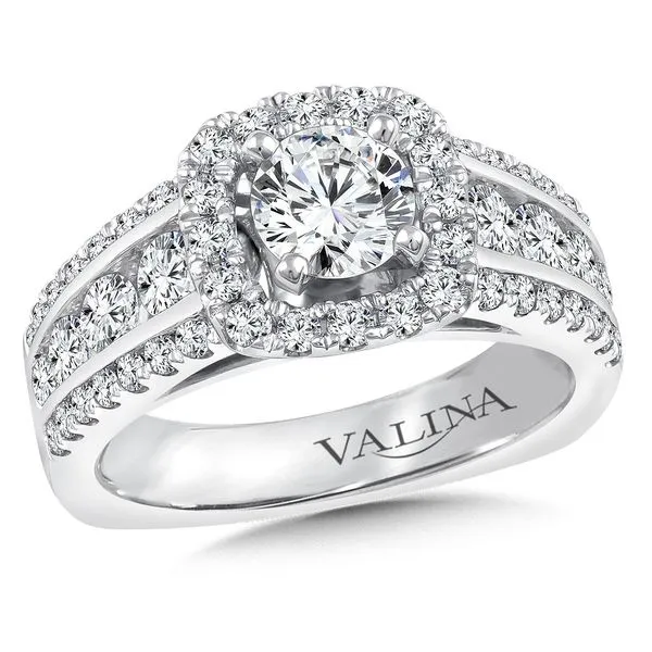 Round Shape Cushion Halo Valina Engagement Ring Peter & Co. Jewelers Avon Lake, OH