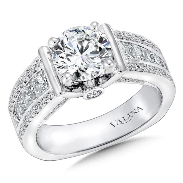 Round Shape Stone With Multi-Row Valina Engagement Ring Peter & Co. Jewelers Avon Lake, OH