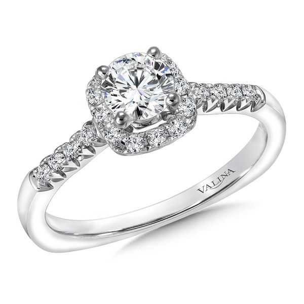 Princess Shape Halo Valina Engagement Peter & Co. Jewelers Avon Lake, OH