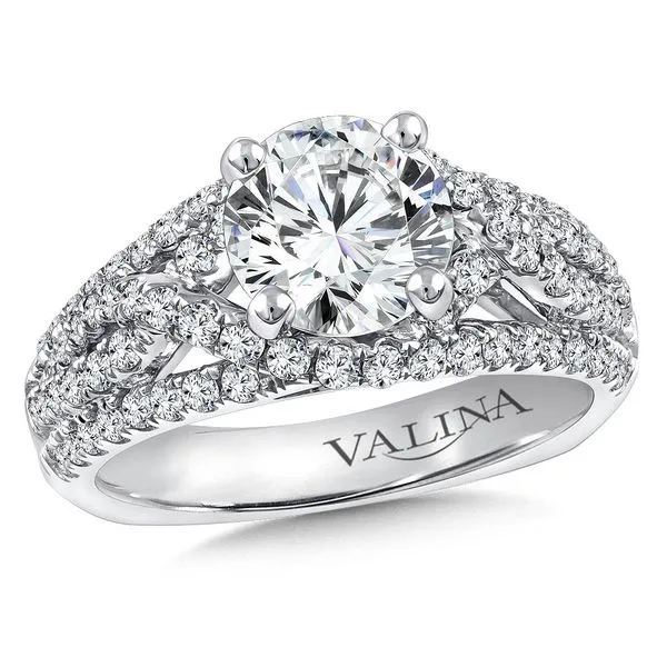 Round Shape Stone With Multi-Row Valina Engagement Ring Peter & Co. Jewelers Avon Lake, OH