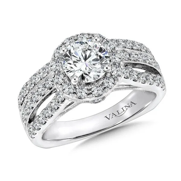 Round Shape Stone With Multi-Row Valina Engagement Ring Peter & Co. Jewelers Avon Lake, OH