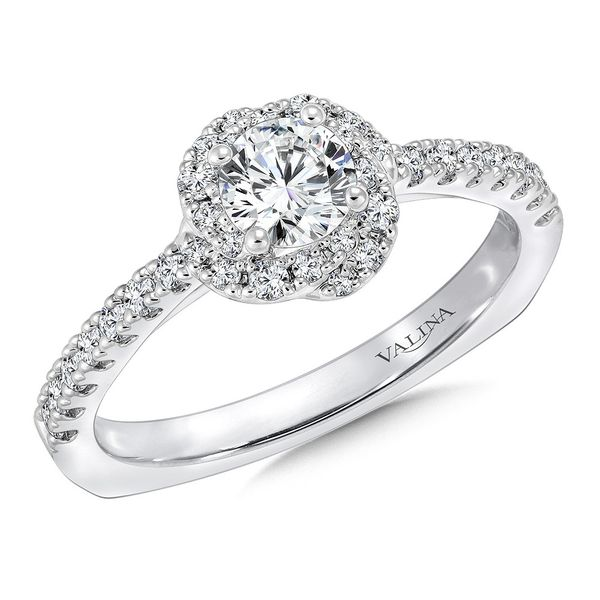 Floral Shape Halo Valina Engagement Peter & Co. Jewelers Avon Lake, OH