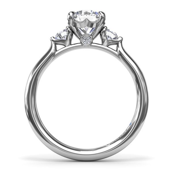 Fana Three-Stone Engagement Ring Setting Image 3 Peter & Co. Jewelers Avon Lake, OH