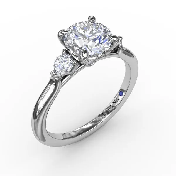 Fana Three-Stone Engagement Ring Setting Peter & Co. Jewelers Avon Lake, OH