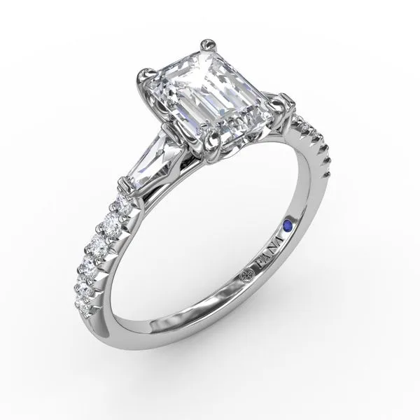 Fana Three-Stone Engagement Ring Setting Peter & Co. Jewelers Avon Lake, OH