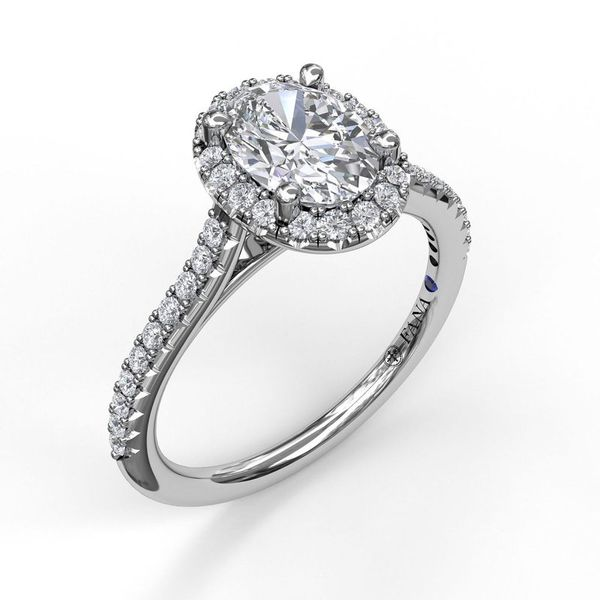 Fana Oval Halo Engagement Ring Setting Image 2 Peter & Co. Jewelers Avon Lake, OH