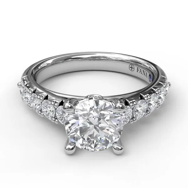Fana French Pave Engagement Ring Setting Peter & Co. Jewelers Avon Lake, OH