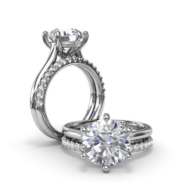 Fana 6 Prong Solitaire Engagement Ring Setting Image 4 Peter & Co. Jewelers Avon Lake, OH