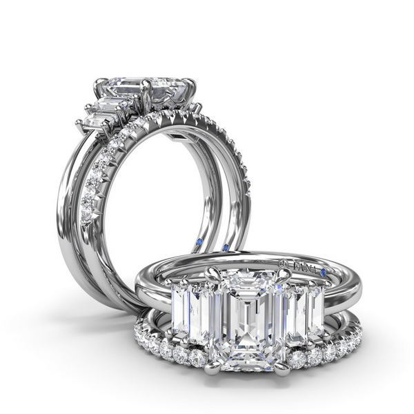 Fana Emerald Cut Step Engagment Ring Setting Image 4 Peter & Co. Jewelers Avon Lake, OH
