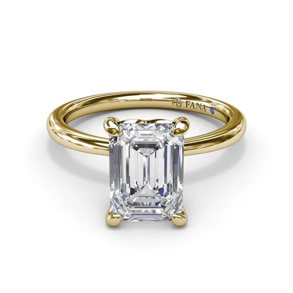 Fana Emerald Cut Solitaire Engagement Ring Setting Image 2 Peter & Co. Jewelers Avon Lake, OH