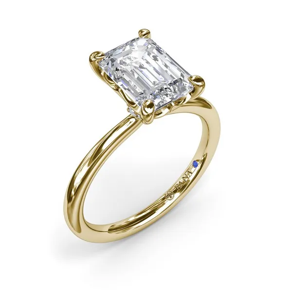 Fana Emerald Cut Solitaire Engagement Ring Setting Peter & Co. Jewelers Avon Lake, OH