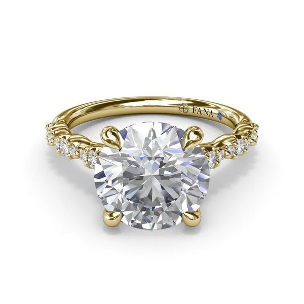 Fana Petite Pave Diamond Semi-Mount Engagement Ring Setting Image 2 Peter & Co. Jewelers Avon Lake, OH