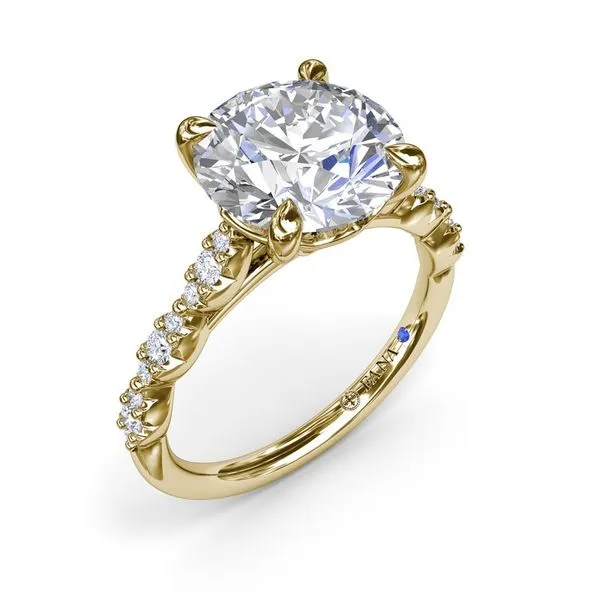 Fana Petite Pave Diamond Semi-Mount Engagement Ring Setting Peter & Co. Jewelers Avon Lake, OH