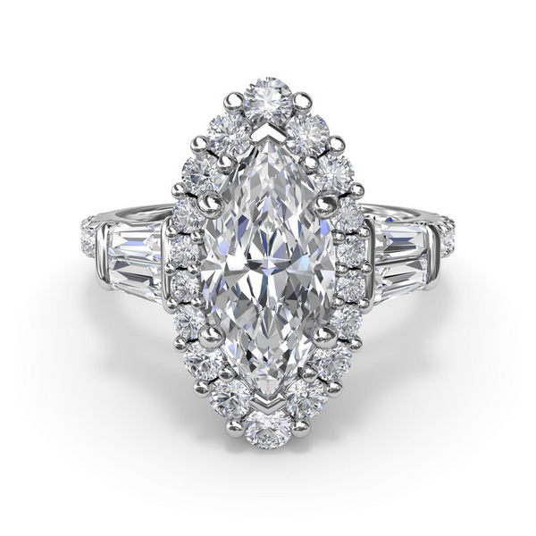 Fana Marquise Halo Engagement Ring Setting Image 3 Peter & Co. Jewelers Avon Lake, OH