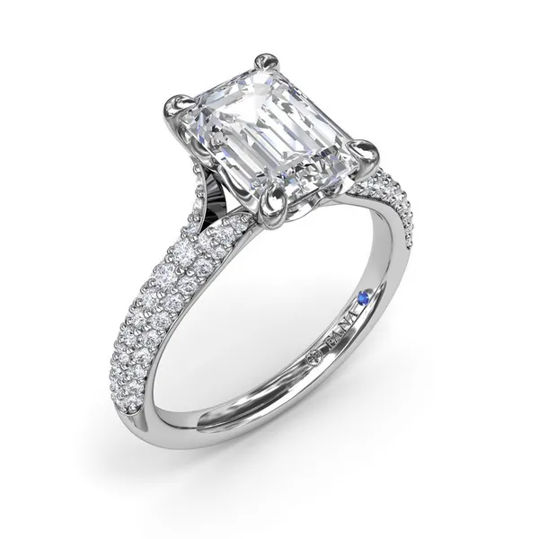 Fana Pave Split Engagement Ring Setting Peter & Co. Jewelers Avon Lake, OH