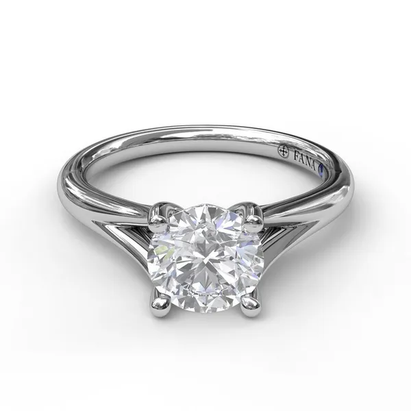 Fana Round Cut Solitaire With Delicate Split Band Image 3 Peter & Co. Jewelers Avon Lake, OH