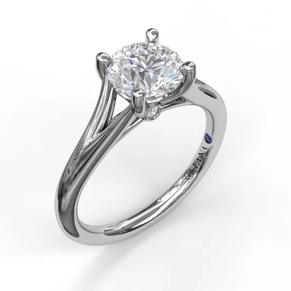 Fana Round Cut Solitaire With Delicate Split Band Peter & Co. Jewelers Avon Lake, OH