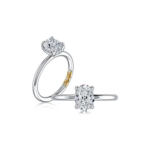 A.JAFFE Oval Solitaire Engagement Ring Image 3 Peter & Co. Jewelers Avon Lake, OH