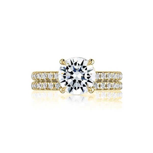 A.JAFFE Statement Round Quilted Engagement Ring Image 5 Peter & Co. Jewelers Avon Lake, OH