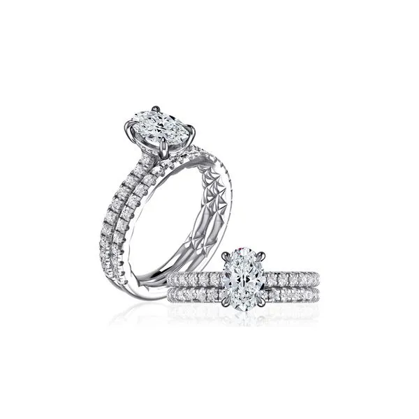 A. JAFFE Diamond Pavé Engagement Ring with Quilted Interior Image 3 Peter & Co. Jewelers Avon Lake, OH