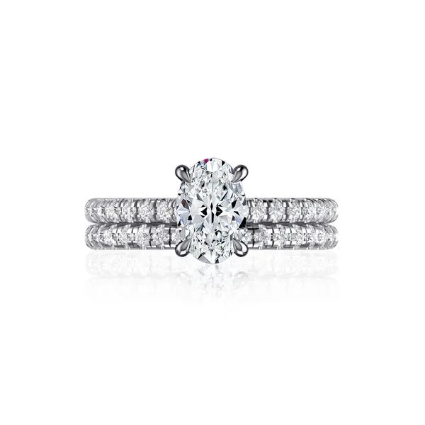 A. JAFFE Diamond Pavé Engagement Ring with Quilted Interior Image 4 Peter & Co. Jewelers Avon Lake, OH