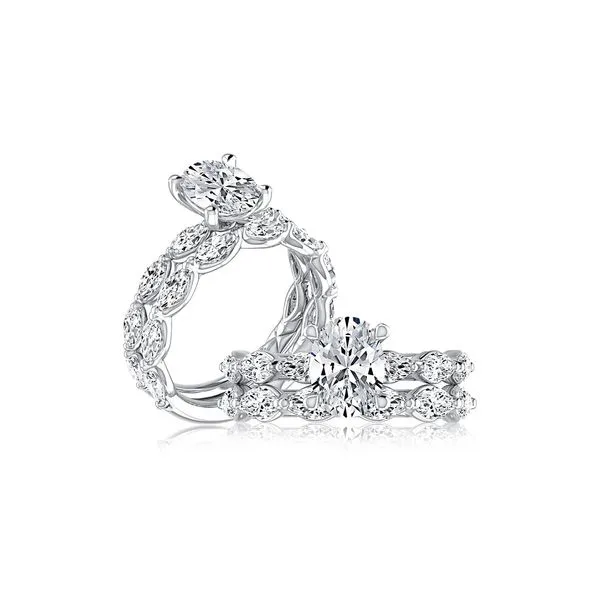A.JAFFE Four Prong Oval Center Diamond Engagement Ring Image 4 Peter & Co. Jewelers Avon Lake, OH