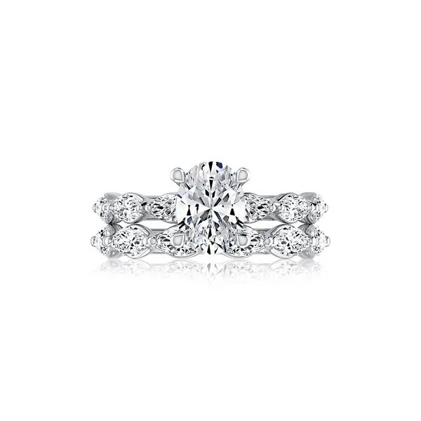 A.JAFFE Four Prong Oval Center Diamond Engagement Ring Image 5 Peter & Co. Jewelers Avon Lake, OH