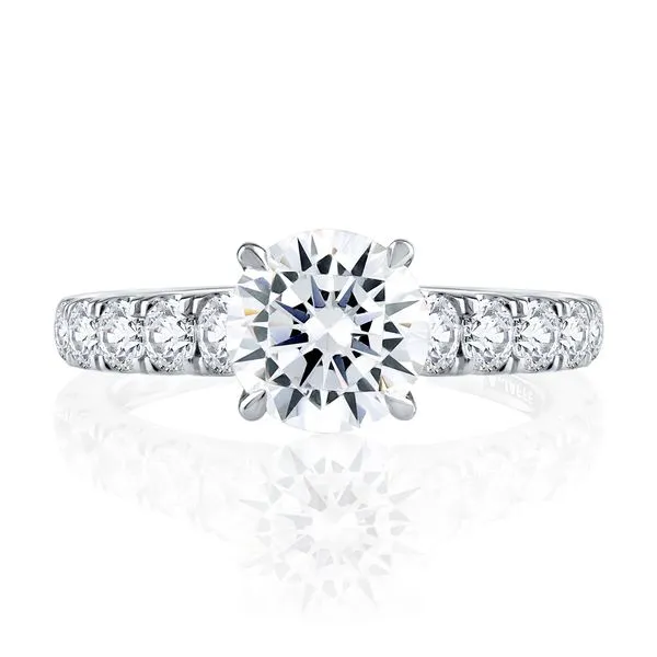A.JAFFE Modern Diamond Pavé Round Cut Diamond Engagement Ring Peter & Co. Jewelers Avon Lake, OH