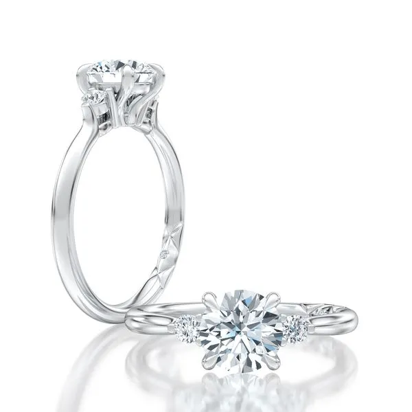 A.JAFFE Three Stone Diamond Engagement Ring Image 3 Peter & Co. Jewelers Avon Lake, OH