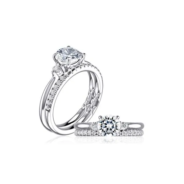 A.JAFFE Three Stone Diamond Engagement Ring Image 4 Peter & Co. Jewelers Avon Lake, OH