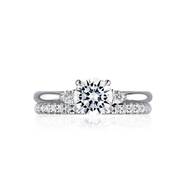 A.JAFFE Three Stone Diamond Engagement Ring Image 5 Peter & Co. Jewelers Avon Lake, OH