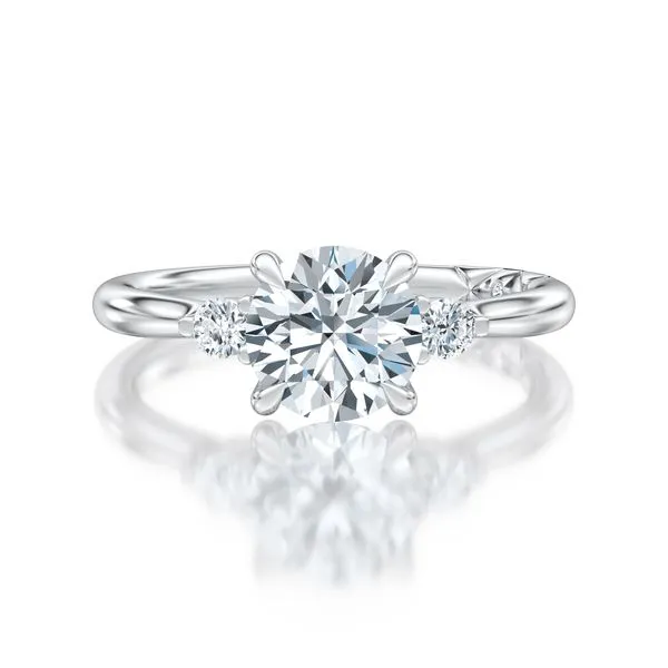 A.JAFFE Three Stone Diamond Engagement Ring Peter & Co. Jewelers Avon Lake, OH