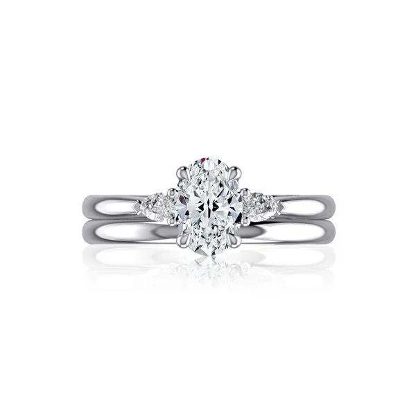 A.JAFFE Three Stone Diamond Engagement Ring Image 4 Peter & Co. Jewelers Avon Lake, OH