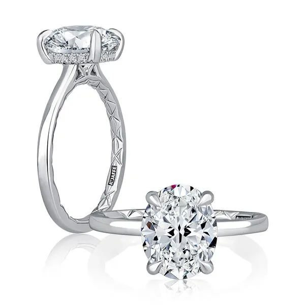 A.JAFFE Oval Solitaire Engagement Ring Image 3 Peter & Co. Jewelers Avon Lake, OH