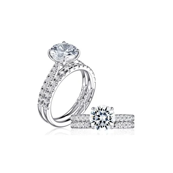 A.JAFFE Diamond Engagement Ring with Peek-A-Boo Diamonds and Pave Band Image 4 Peter & Co. Jewelers Avon Lake, OH