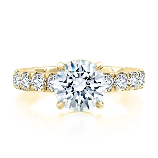 A.JAFFE Statement Round Center Engagement Ring Image 2 Peter & Co. Jewelers Avon Lake, OH