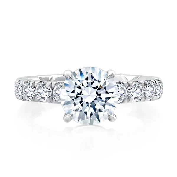 A.JAFFE Statement Round Center Engagement Ring Image 3 Peter & Co. Jewelers Avon Lake, OH