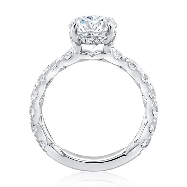 A.JAFFE Statement Round Center Engagement Ring Image 4 Peter & Co. Jewelers Avon Lake, OH
