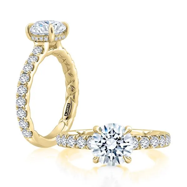 A.JAFFE Statement Round Center Engagement Ring Image 4 Peter & Co. Jewelers Avon Lake, OH