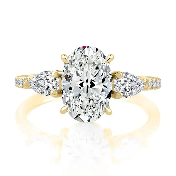 A.JAFFE Three Stone Oval Engagement Ring Peter & Co. Jewelers Avon Lake, OH