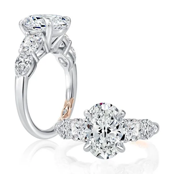 A.JAFFE Modern Five Stone Engagement Ring Image 3 Peter & Co. Jewelers Avon Lake, OH