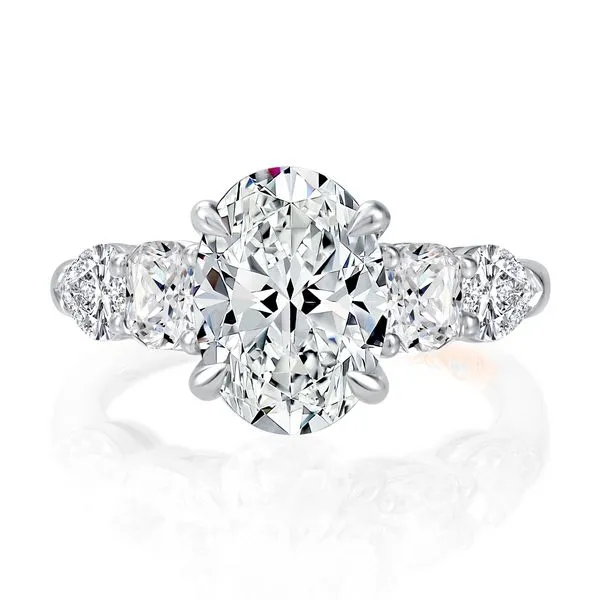 A.JAFFE Modern Five Stone Engagement Ring Peter & Co. Jewelers Avon Lake, OH