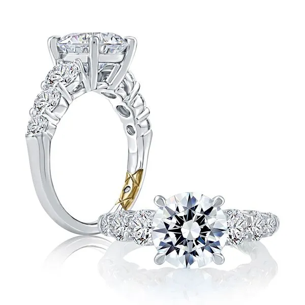 A.JAFFE Seven Stone Round Diamond Engagement Ring Image 3 Peter & Co. Jewelers Avon Lake, OH