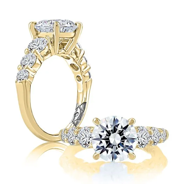 A.JAFFE Seven Stone Round Diamond Engagement Ring Image 4 Peter & Co. Jewelers Avon Lake, OH