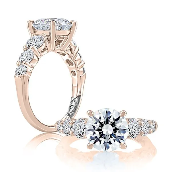 A.JAFFE Seven Stone Round Diamond Engagement Ring Image 5 Peter & Co. Jewelers Avon Lake, OH