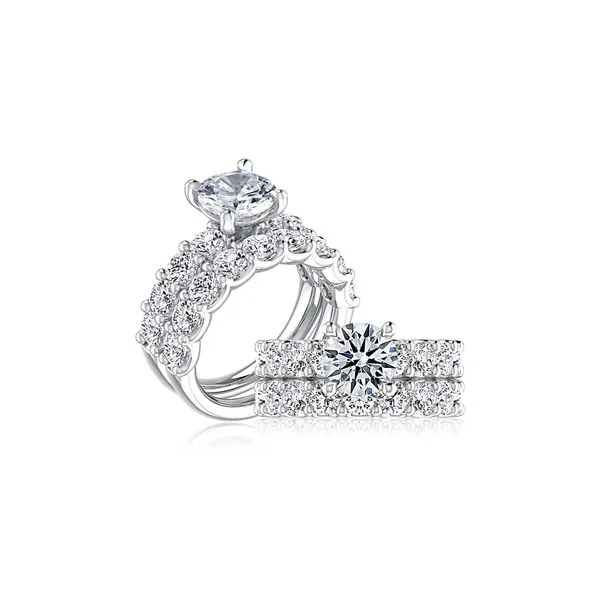 A.JAFFE Round Center Large Melee Diamond Engagement Ring Image 5 Peter & Co. Jewelers Avon Lake, OH