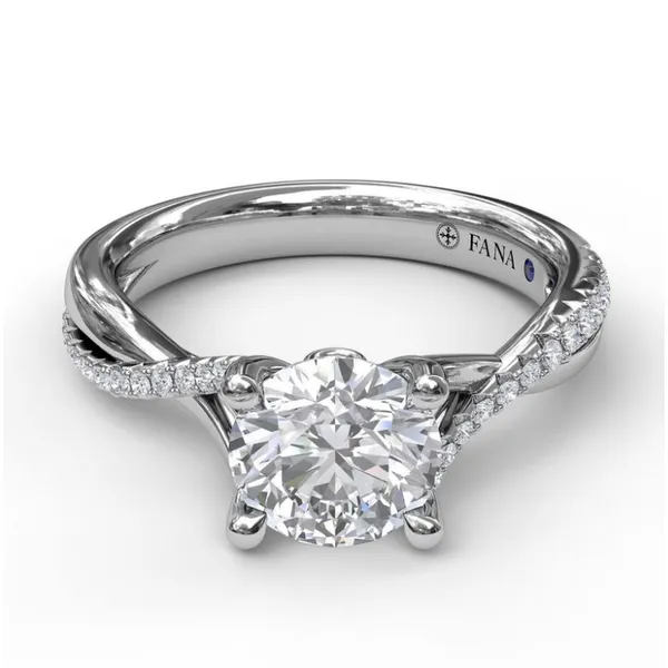 Fana Alternating Diamond Twist Engagement Ring Setting Image 2 Peter & Co. Jewelers Avon Lake, OH
