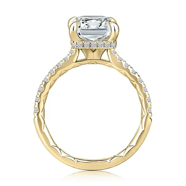 A.JAFFE Diamond Pavé Engagement Ring with Quilted Interior Image 2 Peter & Co. Jewelers Avon Lake, OH
