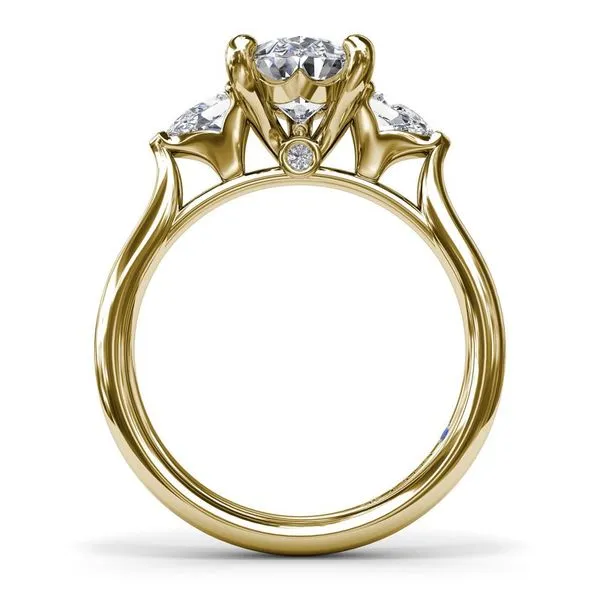 Fana Three Stone Pear Diamond Engagement Ring Setting Image 3 Peter & Co. Jewelers Avon Lake, OH